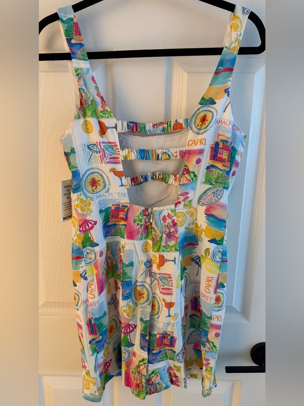 Steph mini dress in amalfi coast print - Show Me Your MuMu - NWT SIZE M - Picture 9 of 10